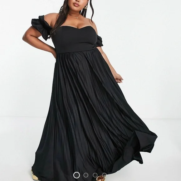 off the shoulder black lace prom dress Nox Anabel S1229 Long Off Shoulder Sexy Prom Gown